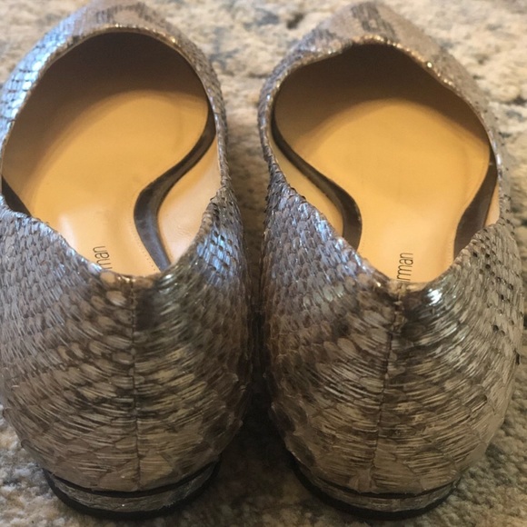 Alexandre Birman Rain Sand Metallic Python Flats - Picture 3 of 7